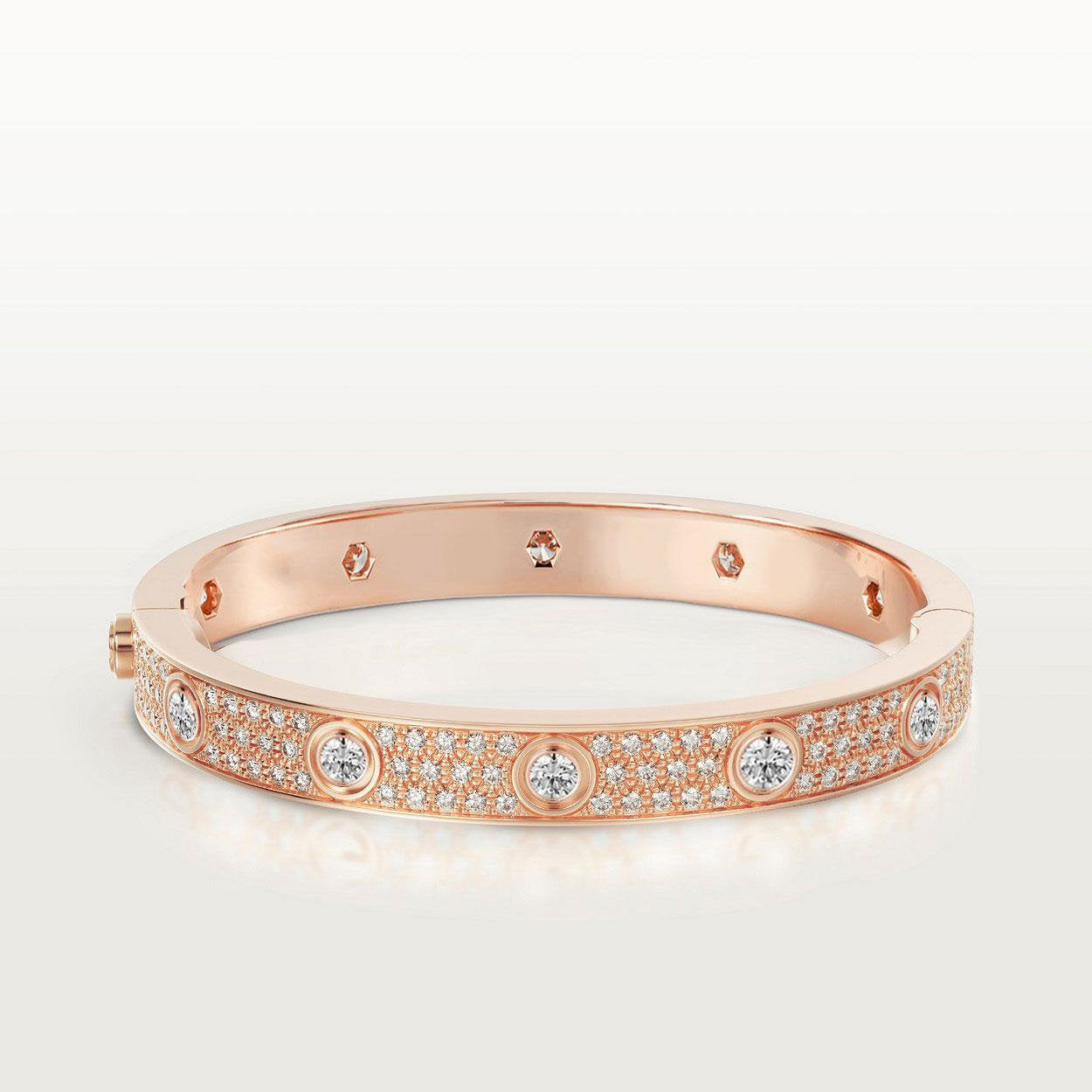 ¡®Star¡¯LOVE BRACELET 6.1MM DIAMOND-PAVED 10 BIG DIAMONDS