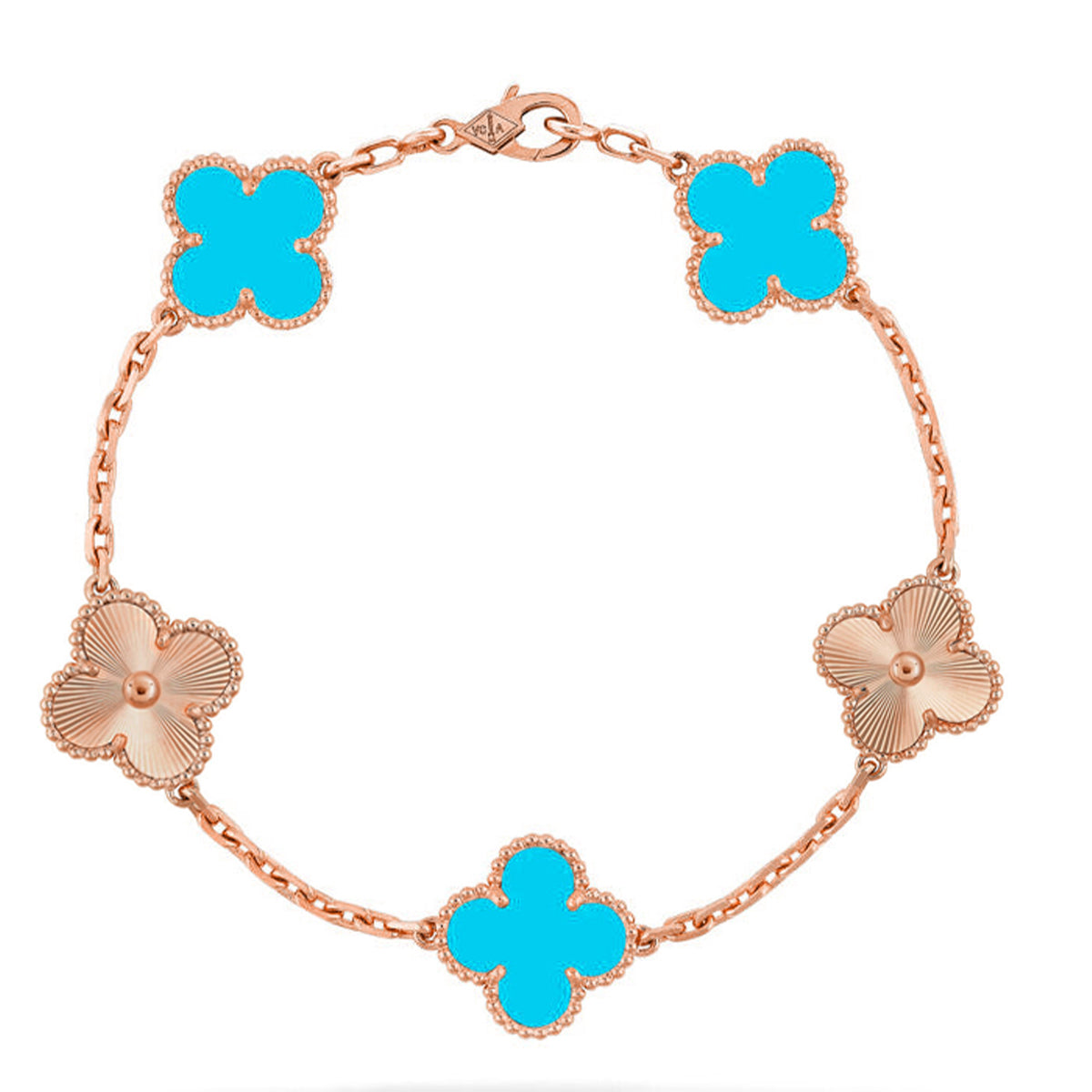 [Star]New  CLOVER 5 MOTIF TURQUOISE BRACELET COLLECTION