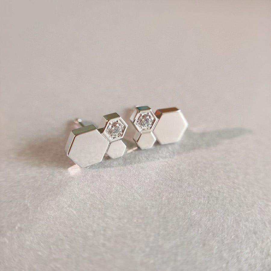 ¡®Star¡¯BEE LOVE SILVER DIAMOND EARRINGS