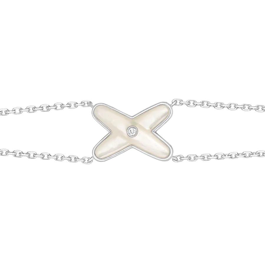 ¡®Star¡¯JEUX BRACELET WHITE MOP SILVER 1 DIAMOND
