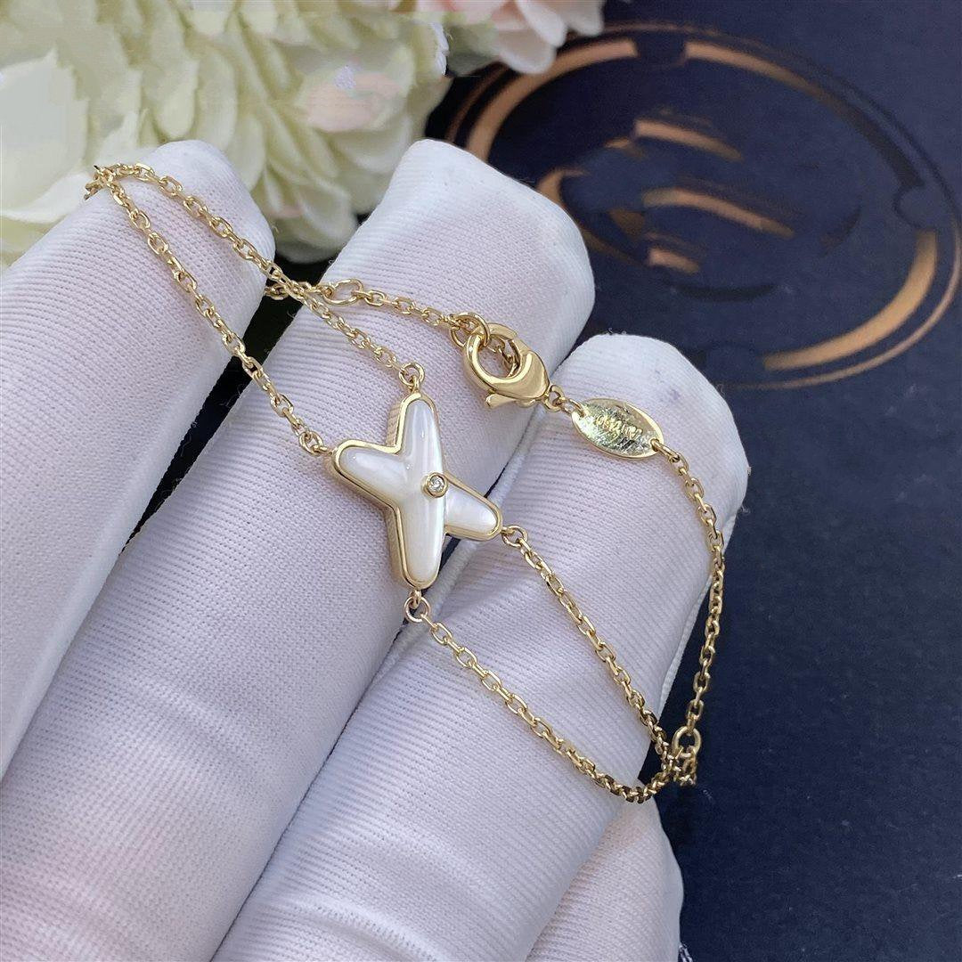 ¡®Star¡¯JEUX BRACELET WHITE MOP GOLD 1 DIAMOND