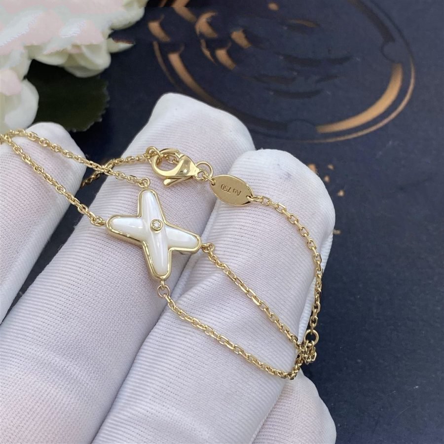 ¡®Star¡¯JEUX BRACELET WHITE MOP GOLD 1 DIAMOND