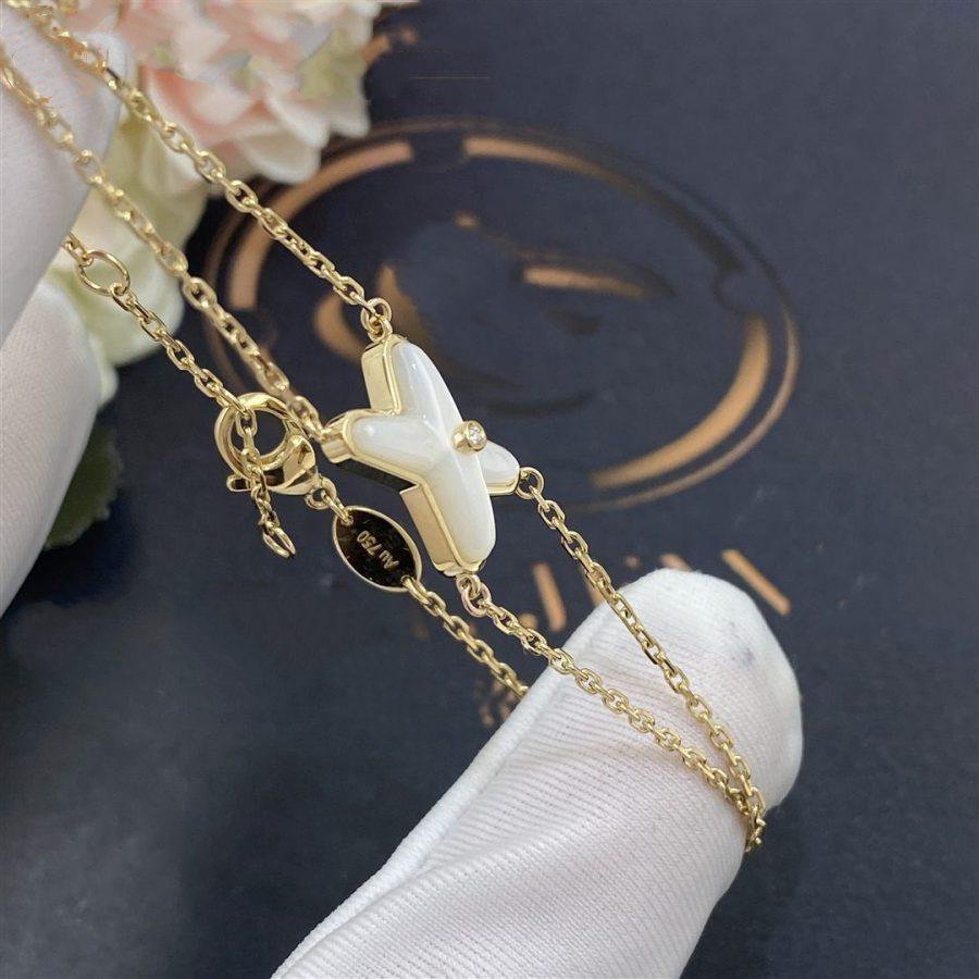 ¡®Star¡¯JEUX BRACELET WHITE MOP GOLD 1 DIAMOND