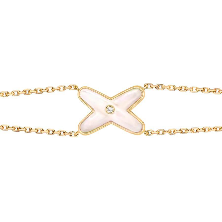 ¡®Star¡¯JEUX BRACELET WHITE MOP GOLD 1 DIAMOND