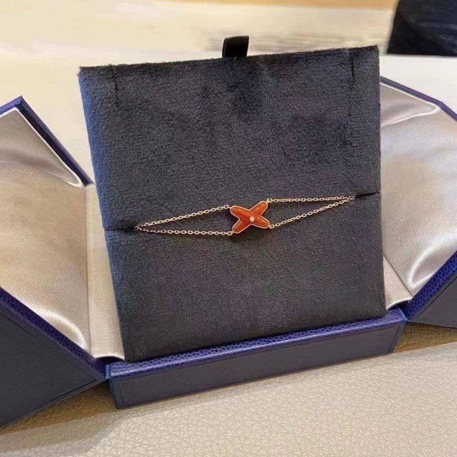 ¡®Star¡¯JEUX BRACELET CARNELIAN PINK GOLD 1 DIAMOND