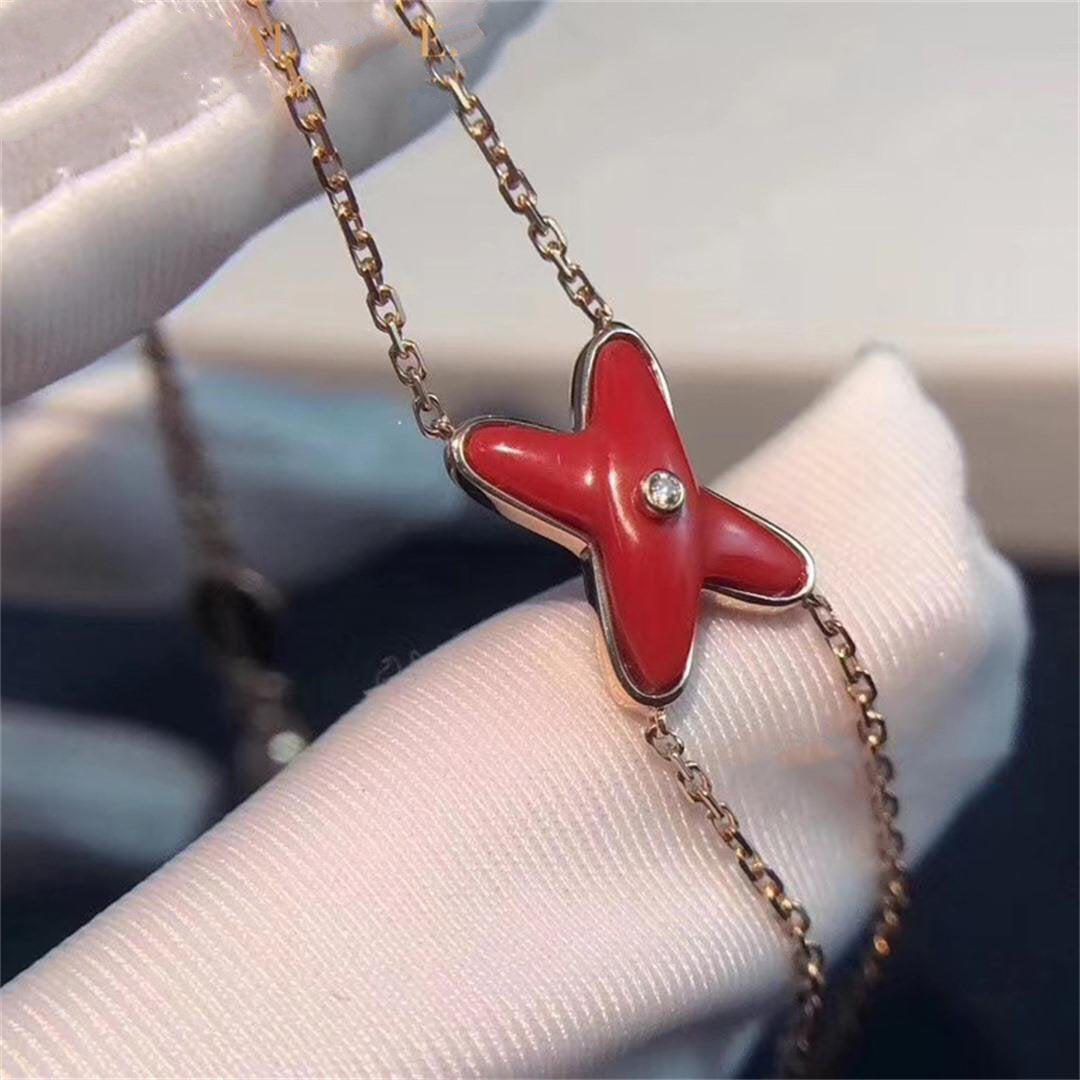 ¡®Star¡¯JEUX BRACELET CARNELIAN PINK GOLD 1 DIAMOND