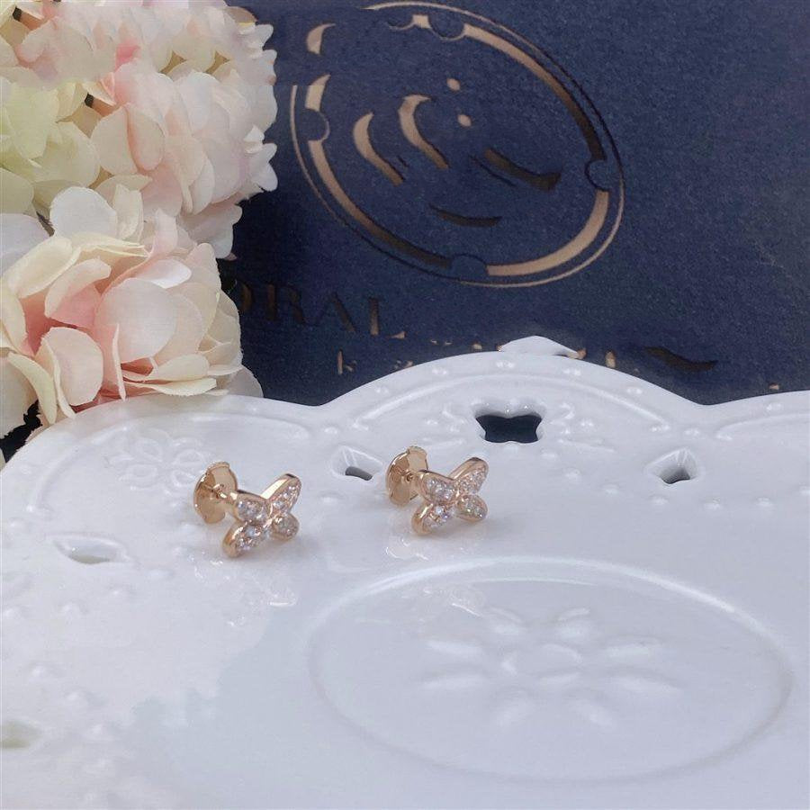 ¡®Star¡¯JEUX DE PINK GOLD DIAMOND EARRINGS