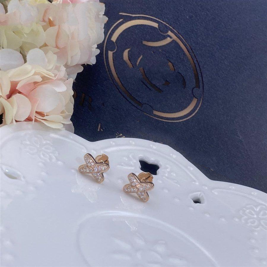 ¡®Star¡¯JEUX DE PINK GOLD DIAMOND EARRINGS