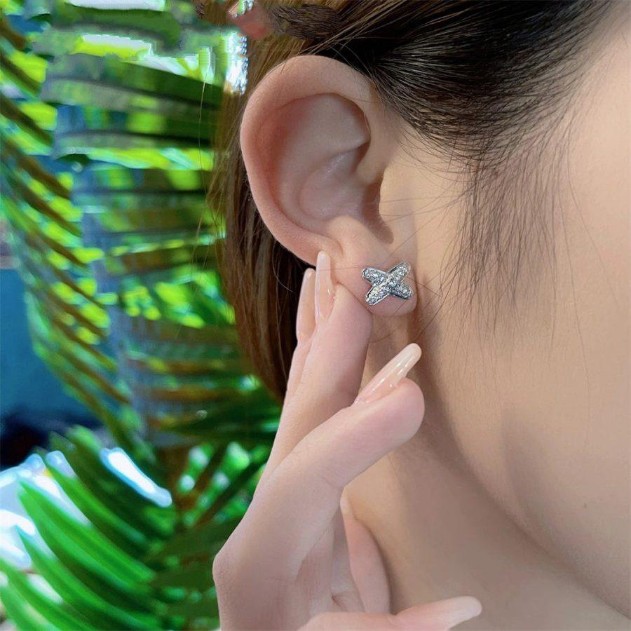 ¡®Star¡¯JEUX DE SILVER DIAMOND EARRINGS