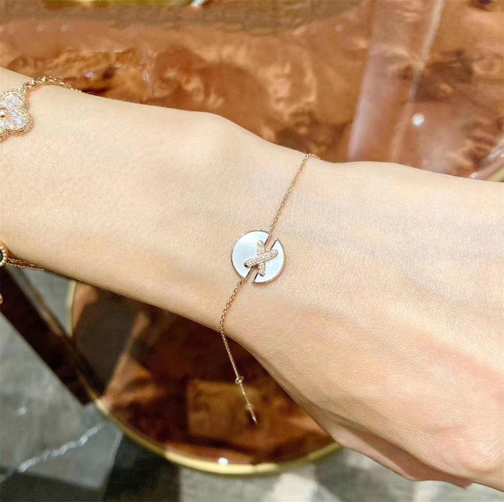 ¡®Star¡¯JEUX DE BRACELET MOP PINK GOLD DIAMONDS