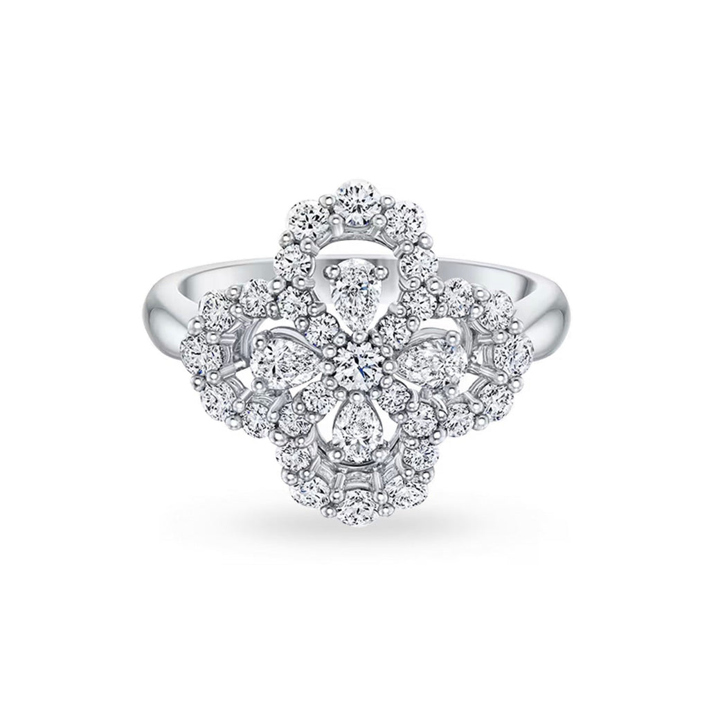 ¡®Star¡¯LOOP RING FULL MOTIF DIAMOND 16MM SILVE