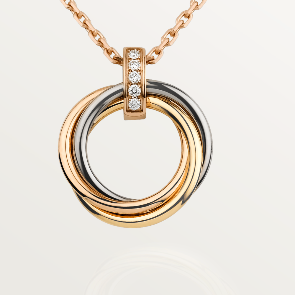 ¡®Star¡¯TRINITY NECKLACE GOLD  DIAMONDS