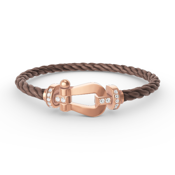 ¡®Star¡¯FORCE LARGE HORSESHOE HALF DIAMOND BRACELET ROSE GOLD