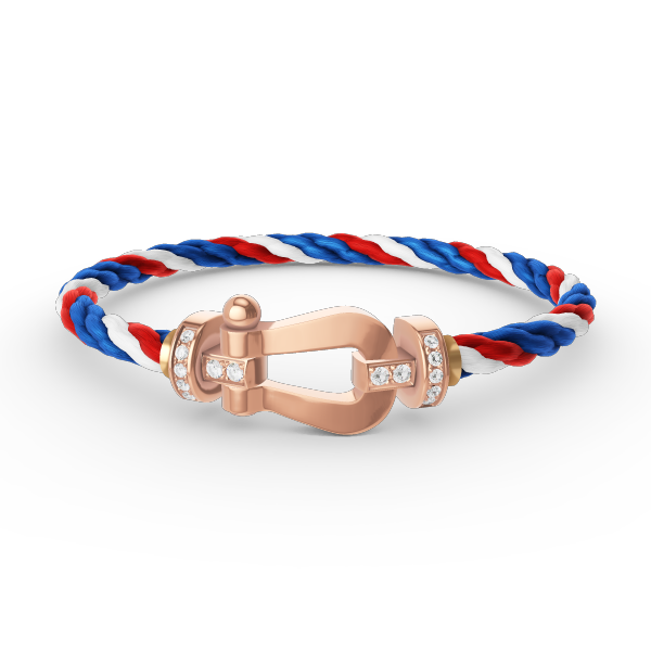 ¡®Star¡¯FORCE LARGE HORSESHOE HALF DIAMOND BRACELET ROSE GOLD