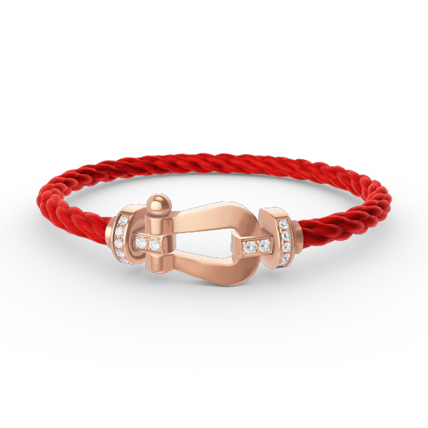¡®Star¡¯FORCE LARGE HORSESHOE HALF DIAMOND BRACELET ROSE GOLD