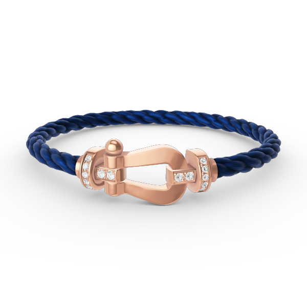 ¡®Star¡¯FORCE LARGE HORSESHOE HALF DIAMOND BRACELET ROSE GOLD