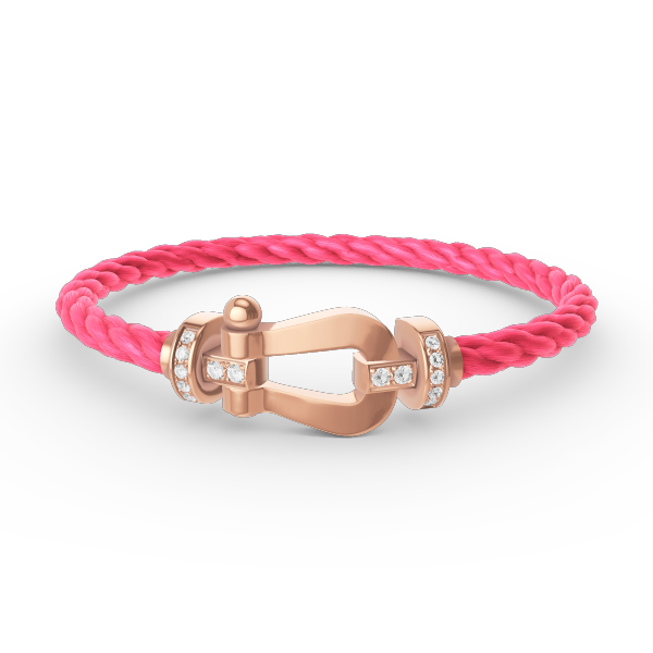 ¡®Star¡¯FORCE LARGE HORSESHOE HALF DIAMOND BRACELET ROSE GOLD