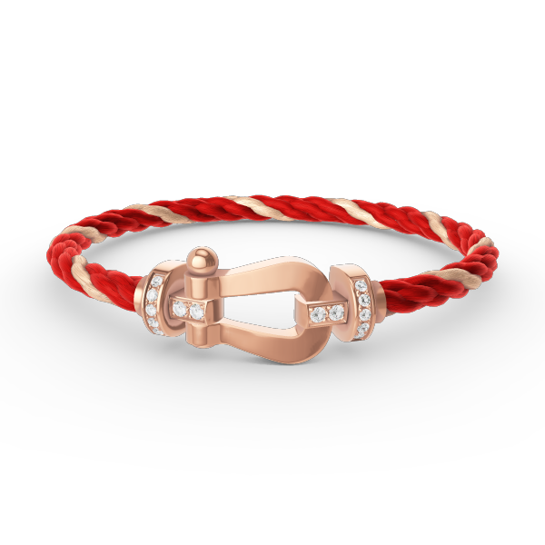 ¡®Star¡¯FORCE LARGE HORSESHOE HALF DIAMOND BRACELET ROSE GOLD