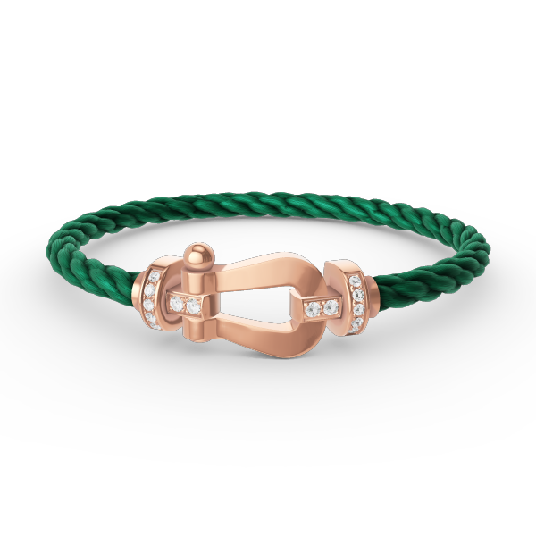 ¡®Star¡¯FORCE LARGE HORSESHOE HALF DIAMOND BRACELET ROSE GOLD
