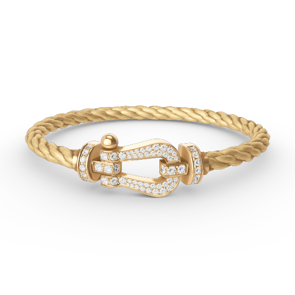 ¡®Star¡¯FORCE LARGE HORSESHOE FULL DIAMOND BRACELET GOLD