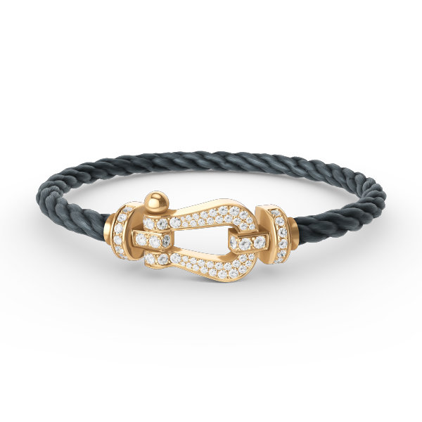 ¡®Star¡¯FORCE LARGE HORSESHOE FULL DIAMOND BRACELET GOLD
