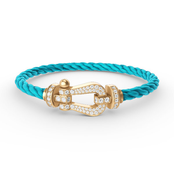 ¡®Star¡¯FORCE LARGE HORSESHOE FULL DIAMOND BRACELET GOLD