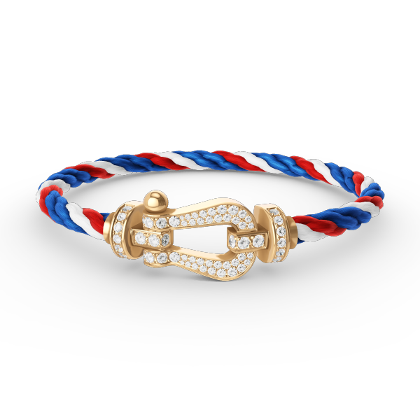 ¡®Star¡¯FORCE LARGE HORSESHOE FULL DIAMOND BRACELET GOLD
