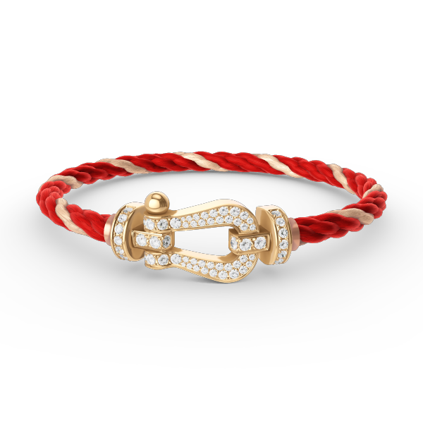¡®Star¡¯FORCE LARGE HORSESHOE FULL DIAMOND BRACELET GOLD