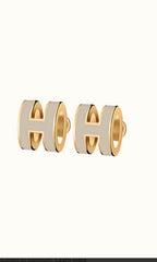 ¡®Star¡¯MINI POP H GOLD EARRINGS GREY