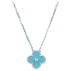 ¡®Star¡¯CLOVER 15MM DIAMOND SVRES PORCELAIN  NECKLACE SILVER