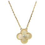 ¡®Star¡¯CLOVER 15MM DIAMOND GOLD MOTHER OF PEARL NECKLACE