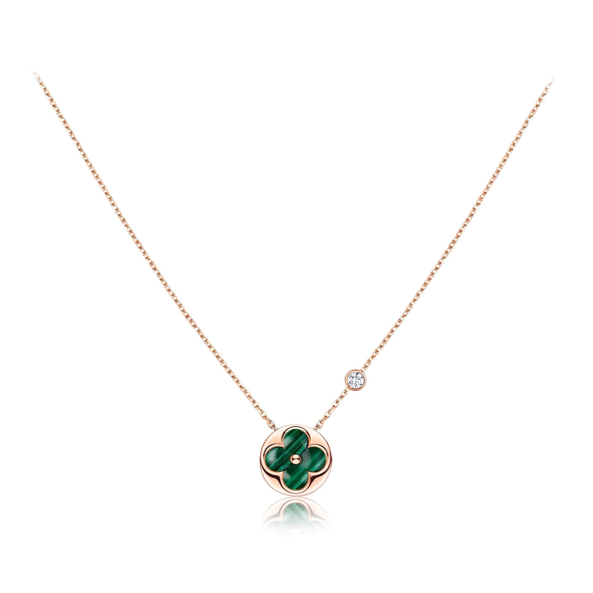 ¡®Star¡¯SUN PEDANT PINK GOLD 1 DIAMOND NECKLACE