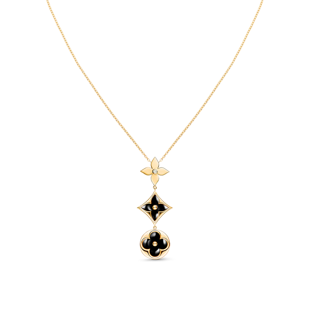 ¡®Star¡¯STAR AND SUN ONYX PINK GOLD NECKLACE