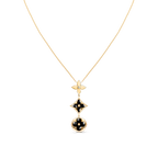 ¡®Star¡¯STAR AND SUN ONYX PINK GOLD NECKLACE