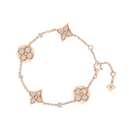 ¡®Star¡¯STAR AND SUN 4 MOTIFS GOLD DIAMONDS BRACELET