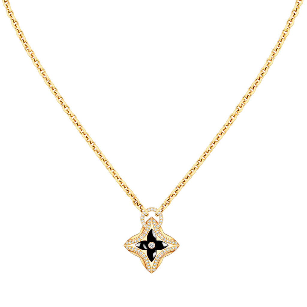 ¡®Star¡¯STAR PEDANT PINK GOLD DIAMOND NECKLACE