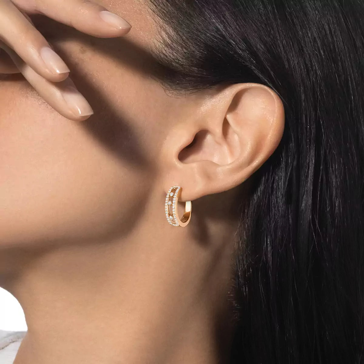 [moco jewelrys ]Diamond Pave_ Hoop Earrings Move