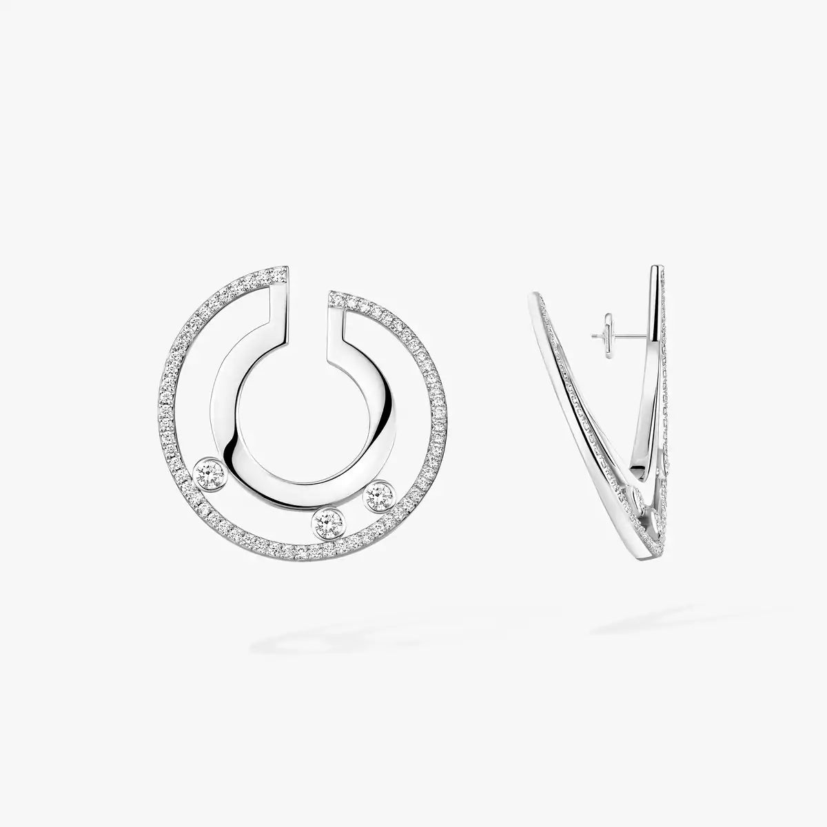 [moco jewelrys ]Move Romane Small Diamond Hoop Earrings
