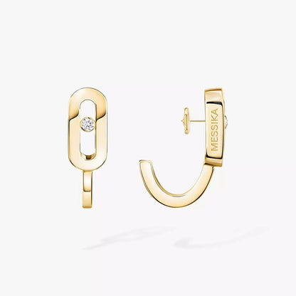 [moco jewelrys ]Diamond Mini Hoop Earrings Move Classique