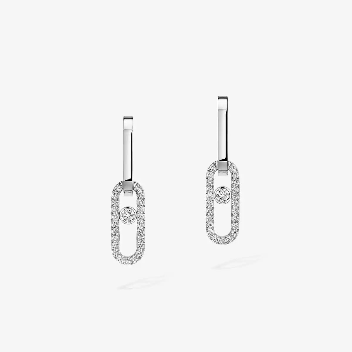 [moco jewelrys ]Move Link Diamond Earrings