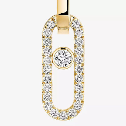 [moco jewelrys ]Move Link Diamond Earrings