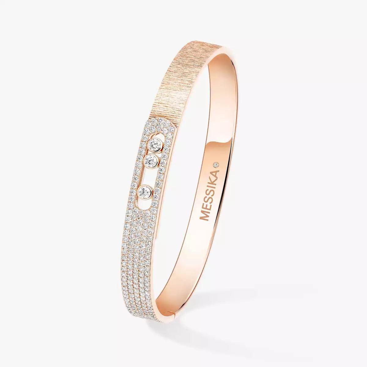 [moco jewelrys ]Move Noa Ciselé half pavé bangle