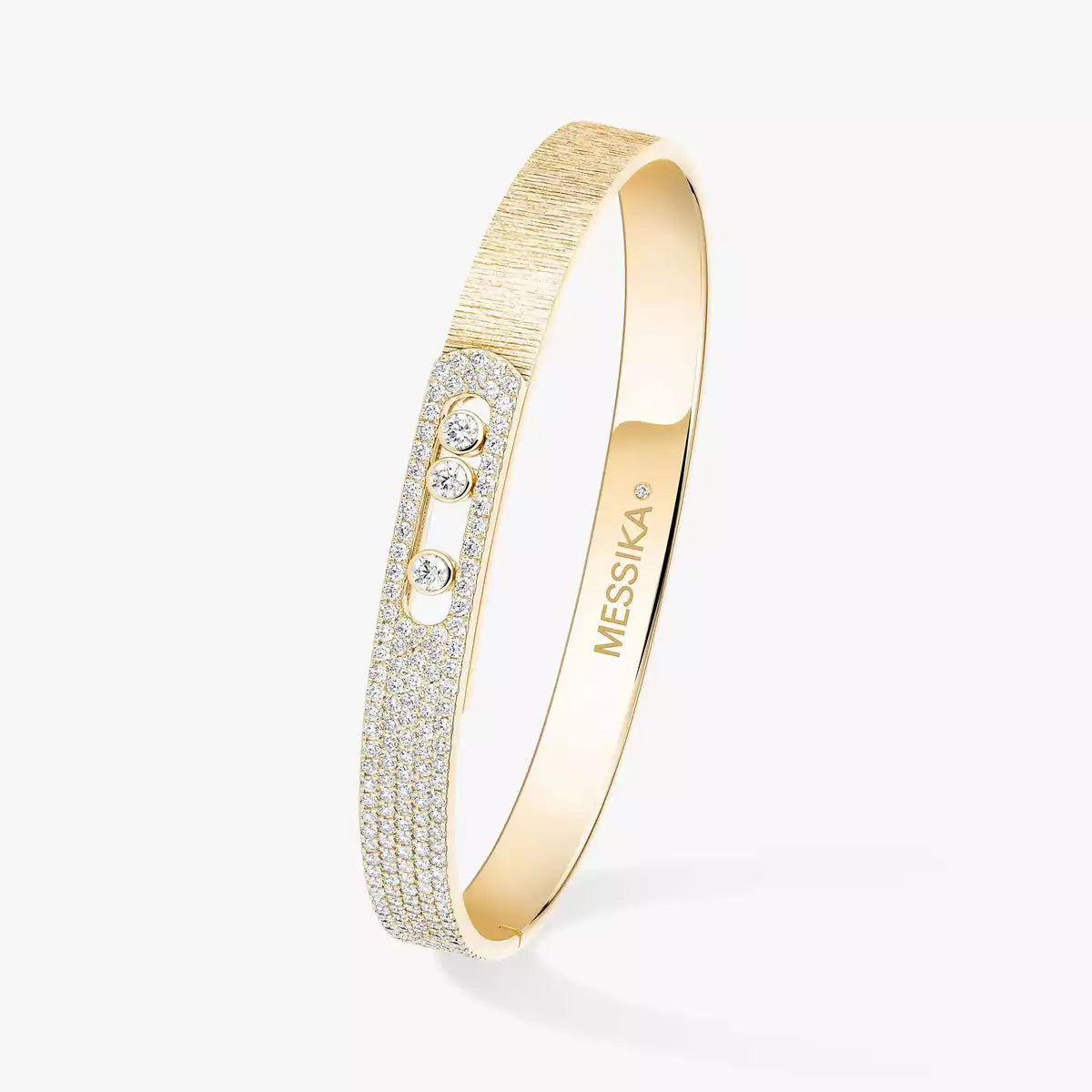 [moco jewelrys ]Move Noa Ciselé half pavé bangle