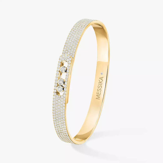 [moco jewelrys ]Move Noa Full Pavé Diamond Bangle Bracelet