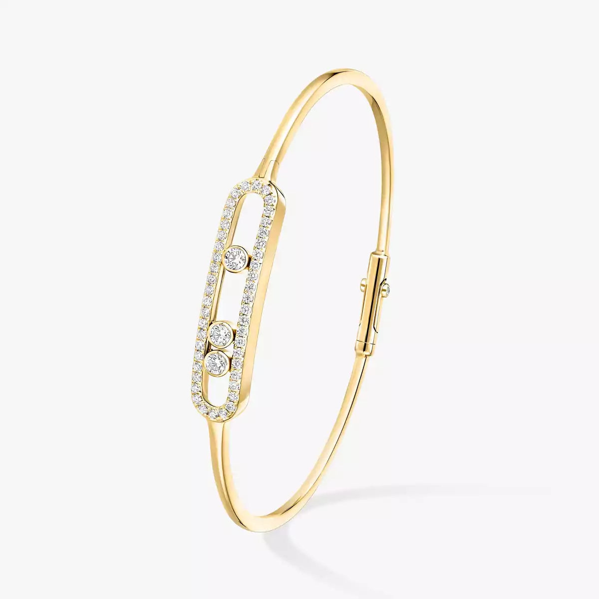 [moco jewelrys ]Move Pavé Diamond Bangle Bracelet M