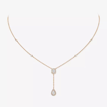 [moco jewelrys ]Gold Diamond Tie Necklace