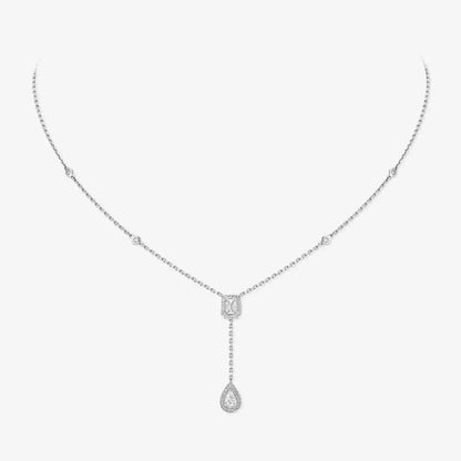 [moco jewelrys ]Gold Diamond Tie Necklace