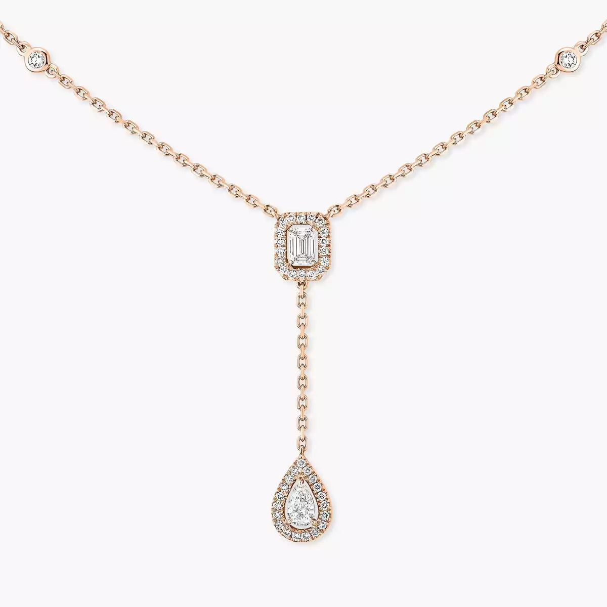 [moco jewelrys ]Gold Diamond Tie Necklace