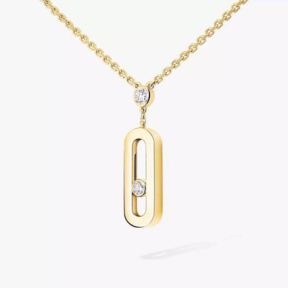 [moco jewelrys ] Move Uno Gold Diamond Long Necklace