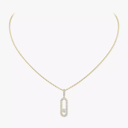 [moco jewelrys ]Move Uno Diamond Necklace in Rose Gold